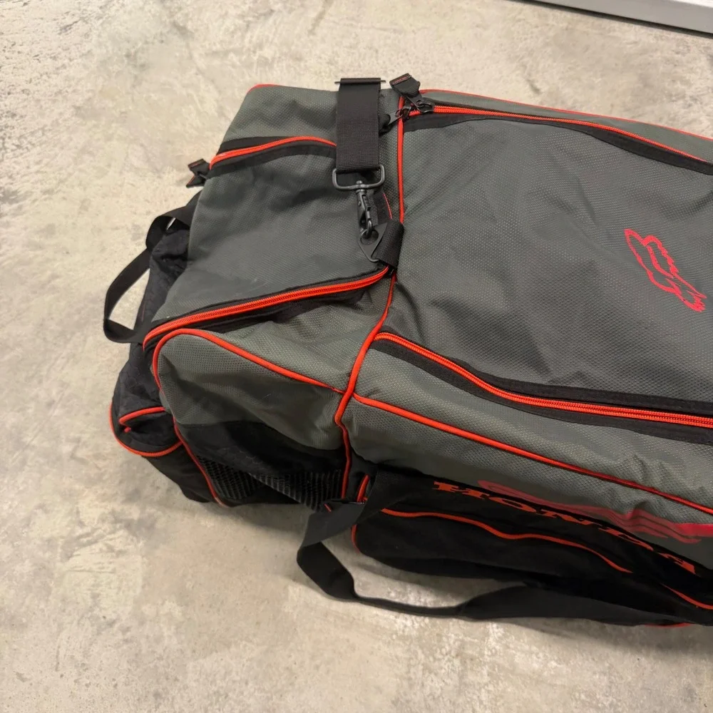 Fox Racing Honda Gear Bag Unisex Large Grey Black Good Motocross Duffel Luggage